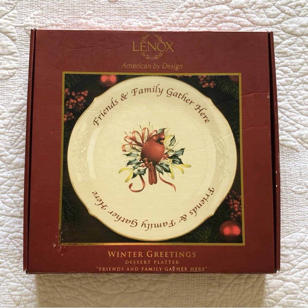 Lenox Winter Greetings Dessert Platter